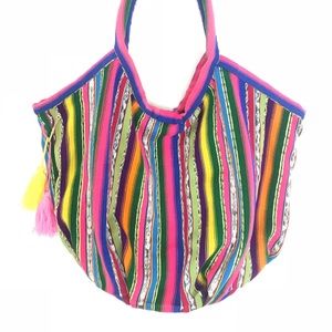 Hobo Guatemalan Rainbow Beach Boho Bag Bohemian